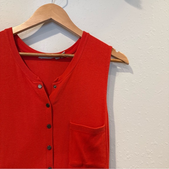 Athleta Rib Henley Maxi Dress in Saffron Red - Picture 3 of 9